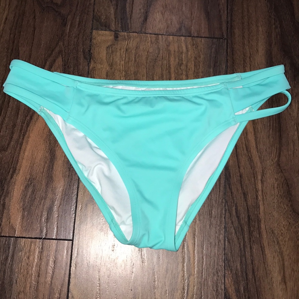 PINK turquoise hipster swim bottoms